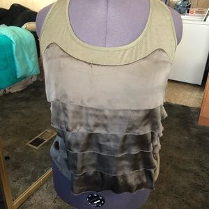 Silky soft ruffle tank top